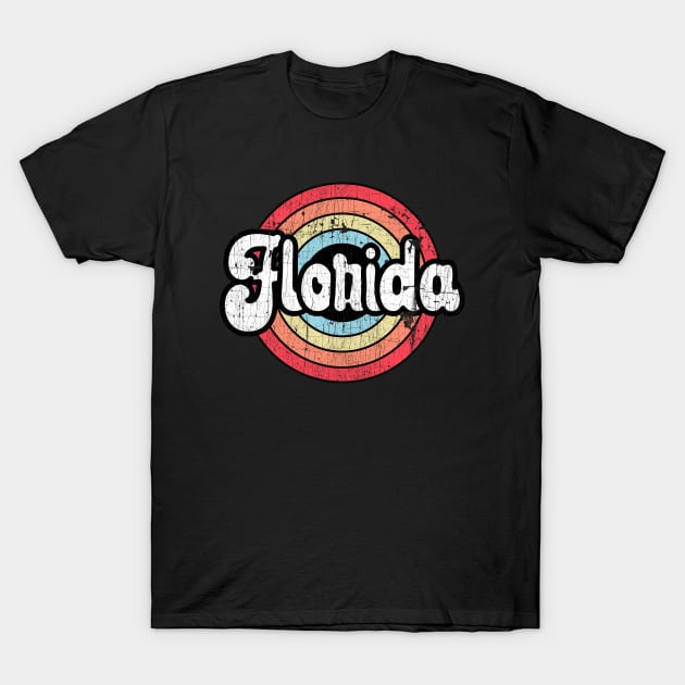 Florida Vintage Rainbow Sunset T-Shirt by Mumgle